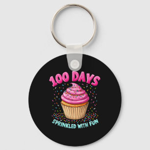 Porte-clés 100 Jours Saupoudrés De Cupcake Fun 100E Jour De S