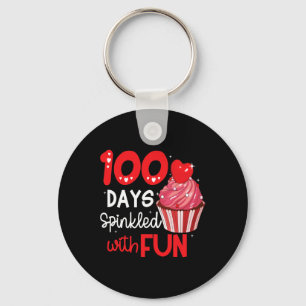 Porte-clés 100 Jours Saupoudrés De Cupcake Fun 100E Jour De S