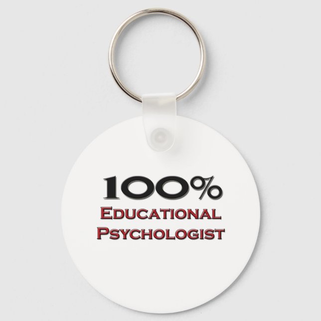 Porte-clés 100 % Psychologue de l'éducation (Recto)