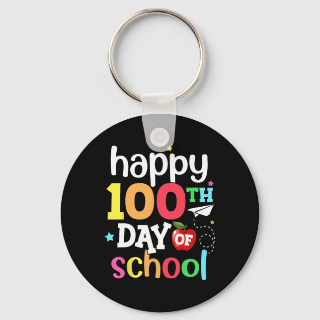 Porte-clés 100e Jour de l'école Enseignants Enfants filles ga (Recto)