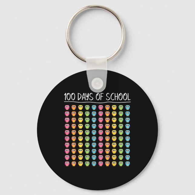 Porte-clés 100E Jour De L'École Professeur Joyeux 100 Jours D (Recto)