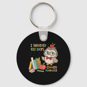 Porte-clés 100ème Jour D'École - J'Ai Survécu 100 Jours - Cha