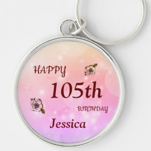 Porte-clés 105e anniversaire joyeux Personnalisé