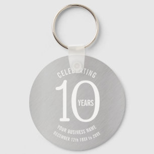 Porte-clés 10 ans d'activité d'anniversaire d'entreprise en