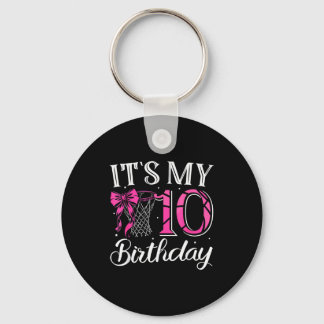 Porte-clés 10 dix anniversaire coquette fille de basketball f