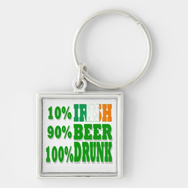 Porte-clés 10% irlandais (Devant)