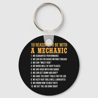 Porte-clés 10 Raisons d'être avec un mécanicien mécanique drô