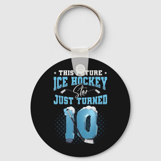 Porte-clés 10e anniversaire de hockey sur glace (Recto)
