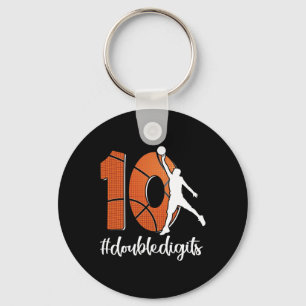 Porte-clés 10e anniversaire Double chiffres Dix Basket Pour G