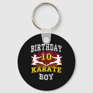 Porte-clés 10e anniversaire garçon - Karate 10 ans enfants
