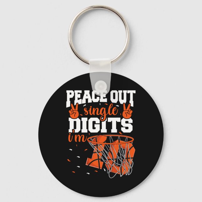 Porte-clés 10e anniversaire garçons Bysketbyll Peace Out Sing (Recto)
