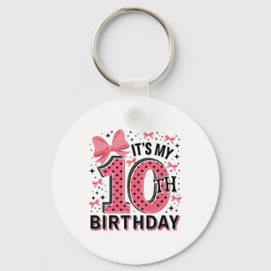 Porte-clés 10e Coquette Anniversaire Fille 10 ans Coqu
