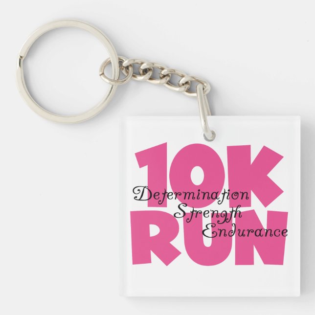 Porte-clés 10K Run Sport Rose (Devant)