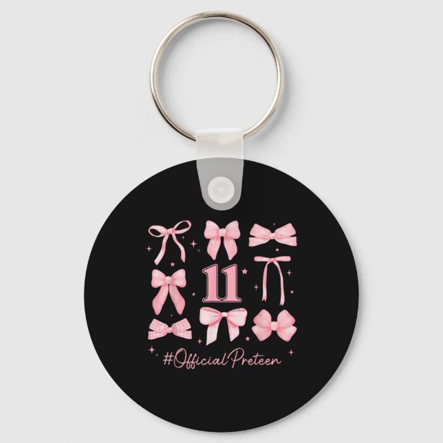 Porte-clés 11 Anniversaire Fille 11e Anniversaire Coquette B (Recto)