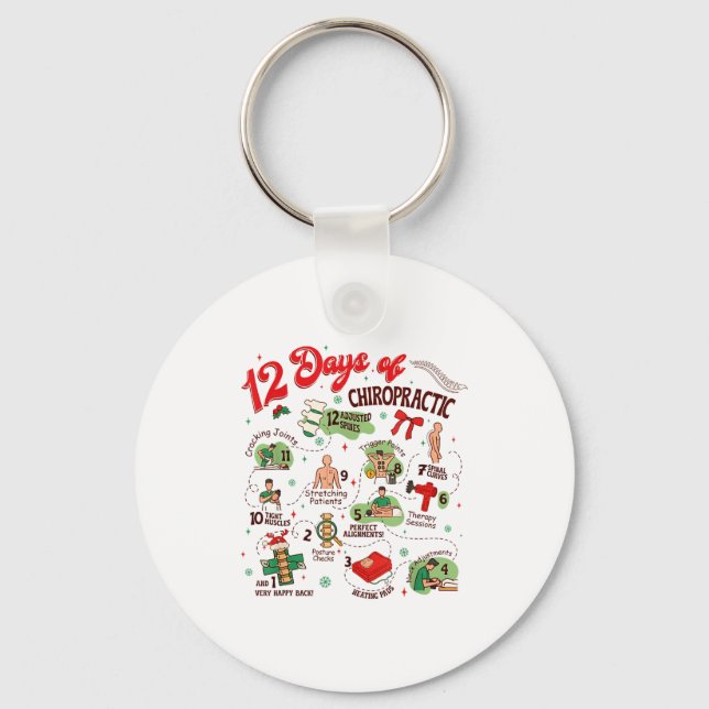 Porte-clés 12 Days Of Chiropractic Christmas Chiropractor  (Recto)
