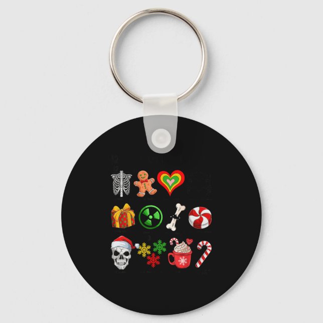 Porte-clés 12 Days Of Radiology Xray Tech Ct Mri Merry Christ (Recto)