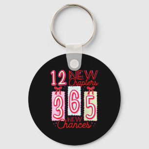 Porte-clés 12 nouveaux chapitres 365 nouvelles chances Bonne