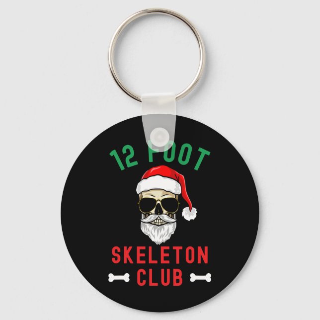 Porte-clés 12 pieds Skeleton Club Géant Skelly Halloween (Recto)