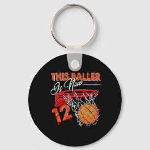 Porte-clés 12e anniversaire Basketball Amusant 12 ans Enfants