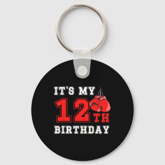 Porte-clés 12th Boxing Birthday Party Twelve Year Old Boxer B