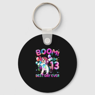 Porte-clés 13 ans Dabbing Unicorn Cadeaux 13e anniversaire G