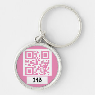 Porte-clés 143 message secret de code QR, décodez-le, dites-l