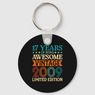 Porte-clés 17e anniversaire 17 ans d'être génial Vintage 17