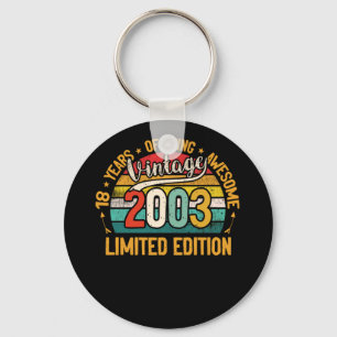 Porte-clés 18 Year Old Gifts Vintage 2003 18th Birthday