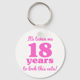 Porte-clés 18ème anniversaire mignon pour les femmes