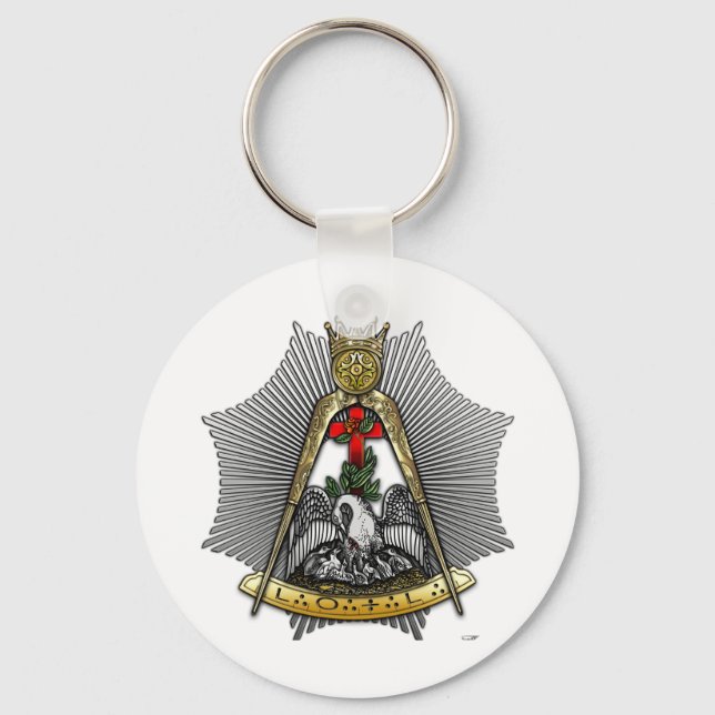 Porte-clés 18ème Degré : Chevalier de la Croix Rose (Recto)