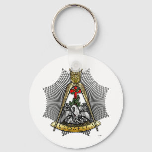 Porte-clés 18ème Degré : Chevalier du rose Croix