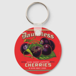 Porte-clés 1930s Cerises innombrables dans le sirop lourd peu