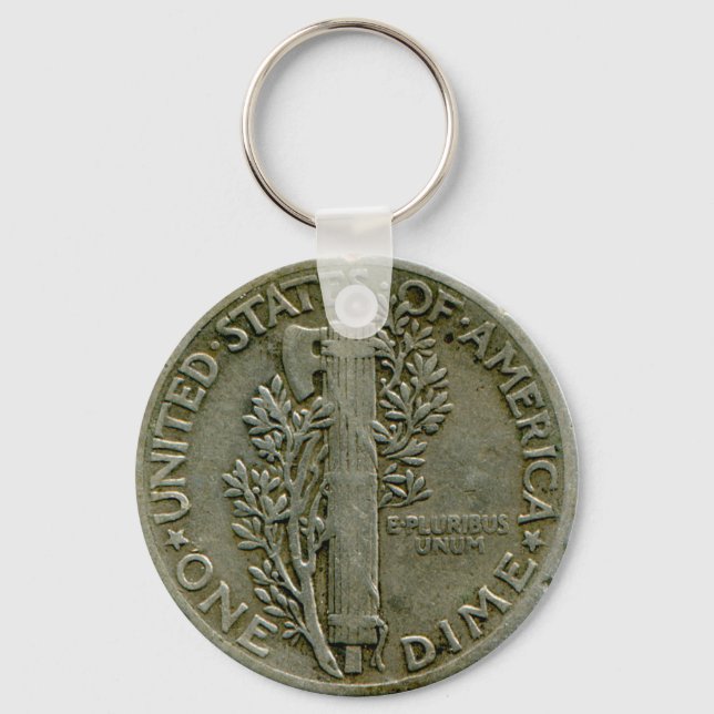 Porte-clés 1943 US Mercury dime reverse keychain (Recto)