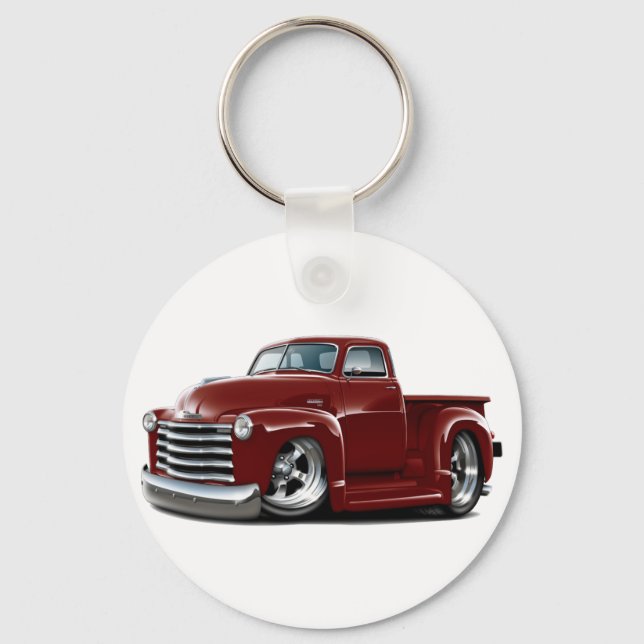 Porte-clés 1950-52 Chevy Maroon Truck (Recto)