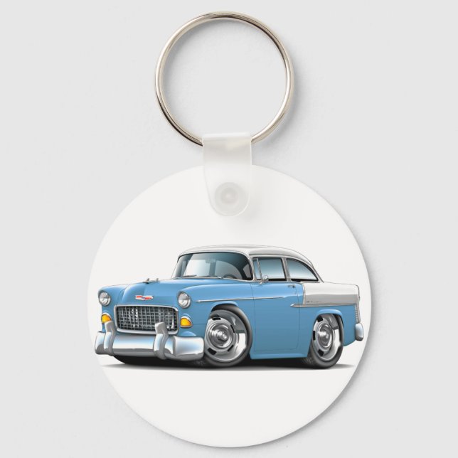 Porte-clés 1955 Chevy Belair Lt Blue-White (Recto)