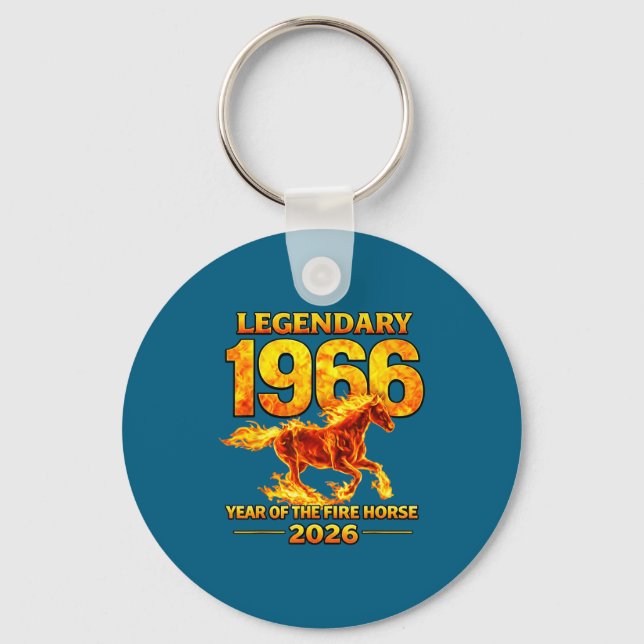 Porte-clés 1966 Année Cheval de Feu 60ème (Recto)