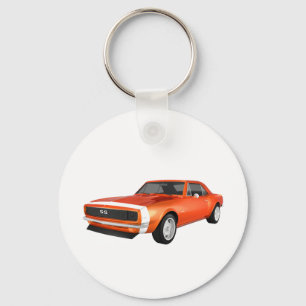 Porte-clés 1967 Camaro SS : Finition orange : modèle 3D :