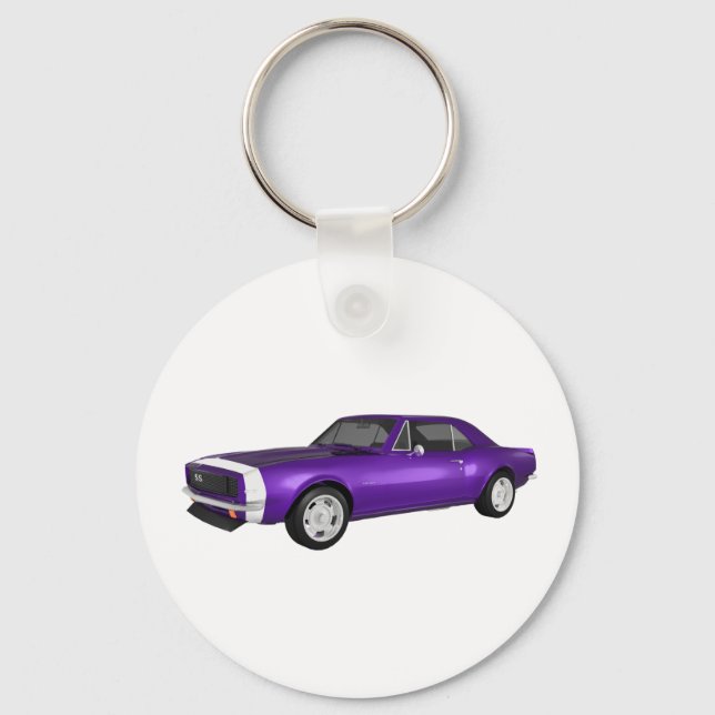 Porte-clés 1967 Camaro SS : Purple Finish : 3D Model : (Recto)