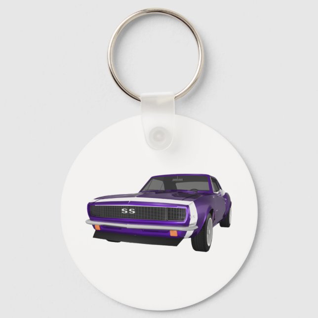 Porte-clés 1967 Camaro SS : Purple Finish : 3D Model : (Recto)