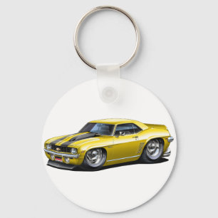 Porte-clés 1969 Camaro SS Yellow-Black Car