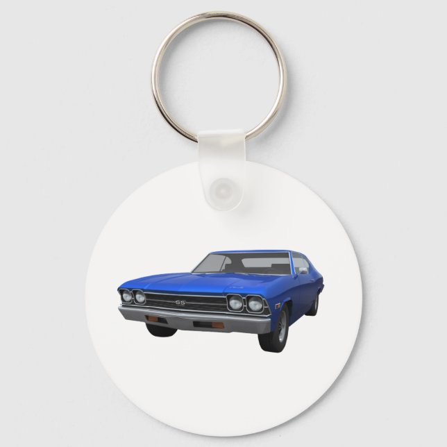 Porte-clés 1969 Chevelle SS : Finition bleue (Recto)