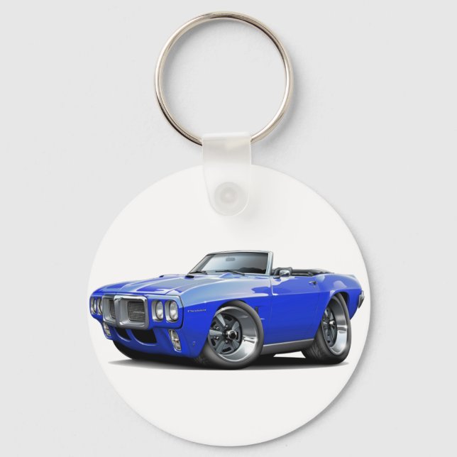 Porte-clés 1969 Firebird Blue Convertible (Recto)