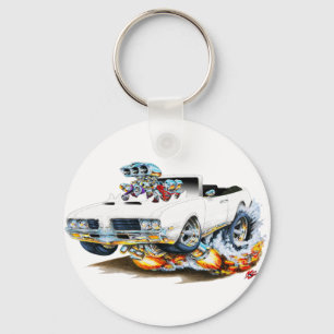 Porte-clés 1969 Olds Cutlass Blanc Convertible