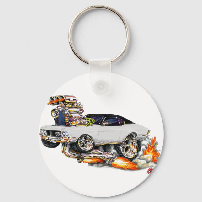 Porte-clés 1970-72 Buick GS White Car (Recto)