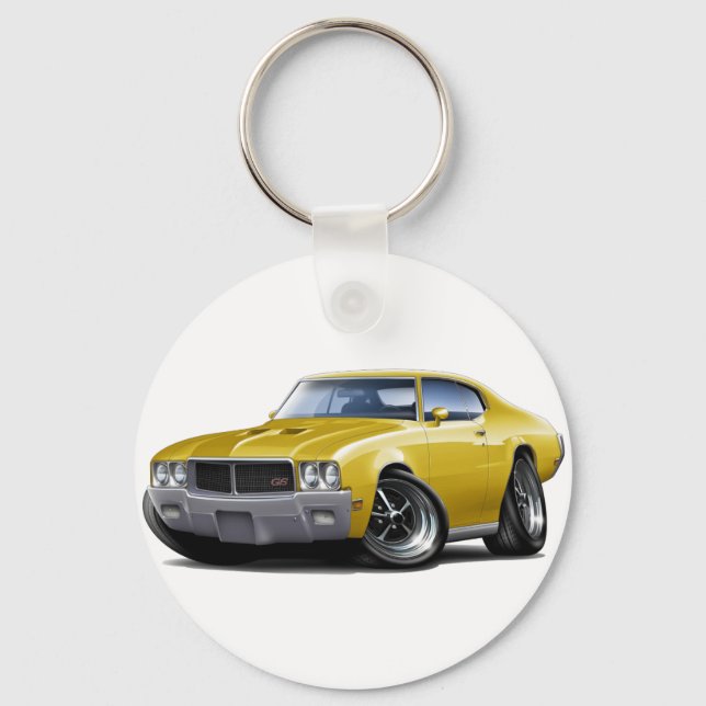 Porte-clés 1970-72 Buick GS Yellow Car (Recto)