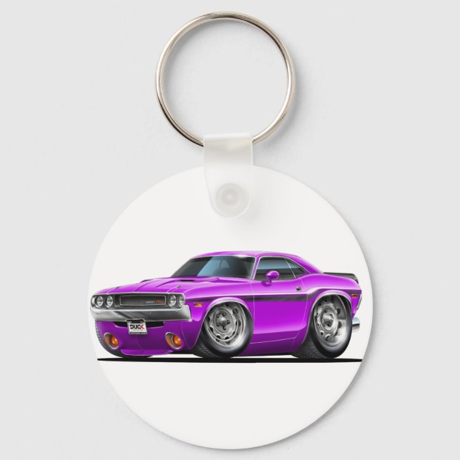 Porte-clés 1970-72 Challenger Purple Car (Recto)