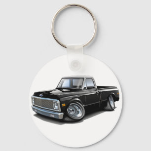 Porte-clés 1970-72 Chevy C10 Black-White Top Truck