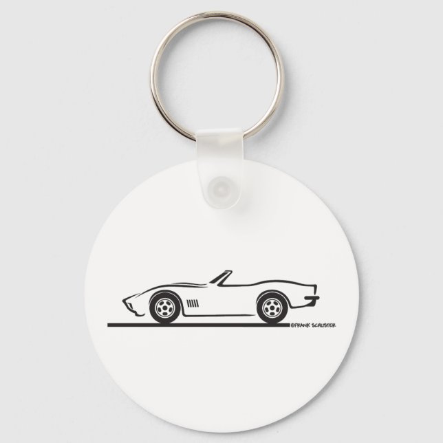 Porte-clés 1970-72 Corvette convertible (Recto)