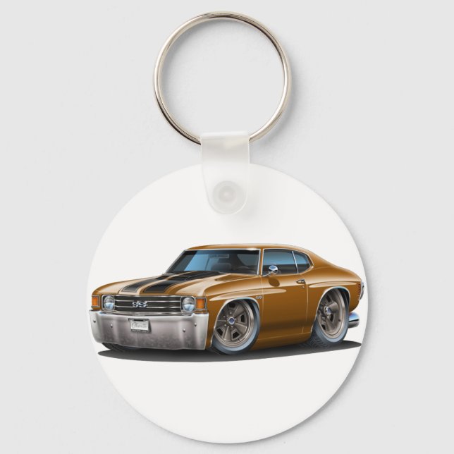 Porte-clés 1971-72 Chevelle Brown-Black Car (Recto)