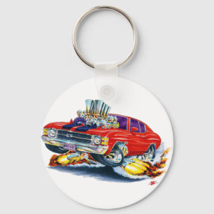 Porte-clés 1971-72 Chevelle Red-Black Car